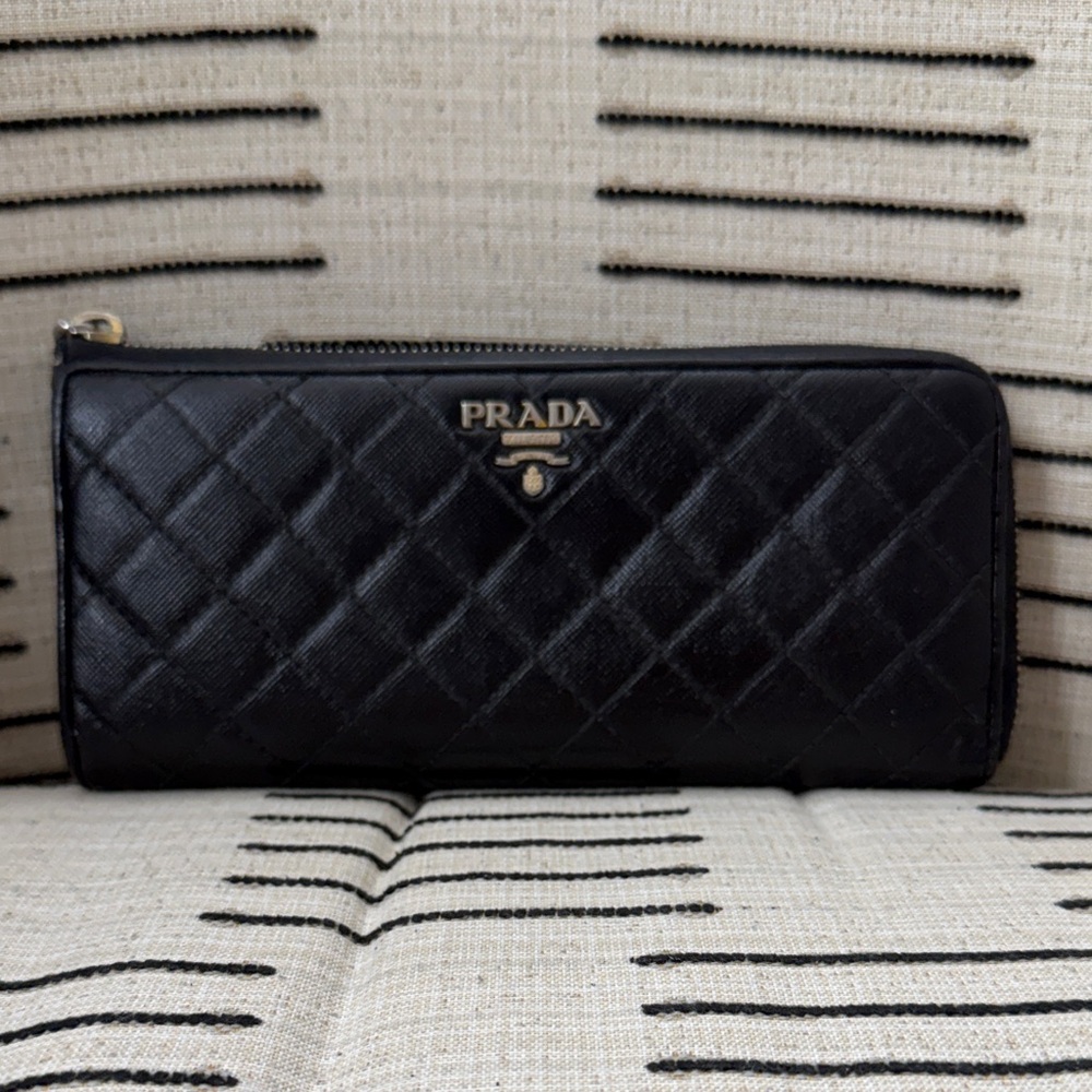 Prada Quilted Black Wallet